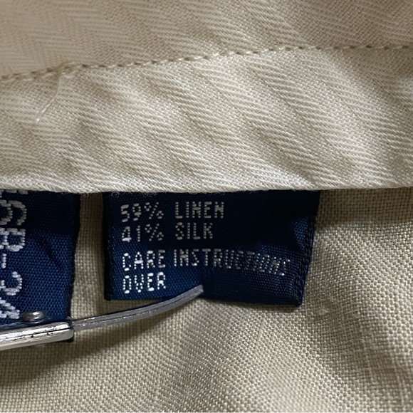 Ralph Lauren line & silk pant size 46B- 34 . (B23) - Picture 8 of 13